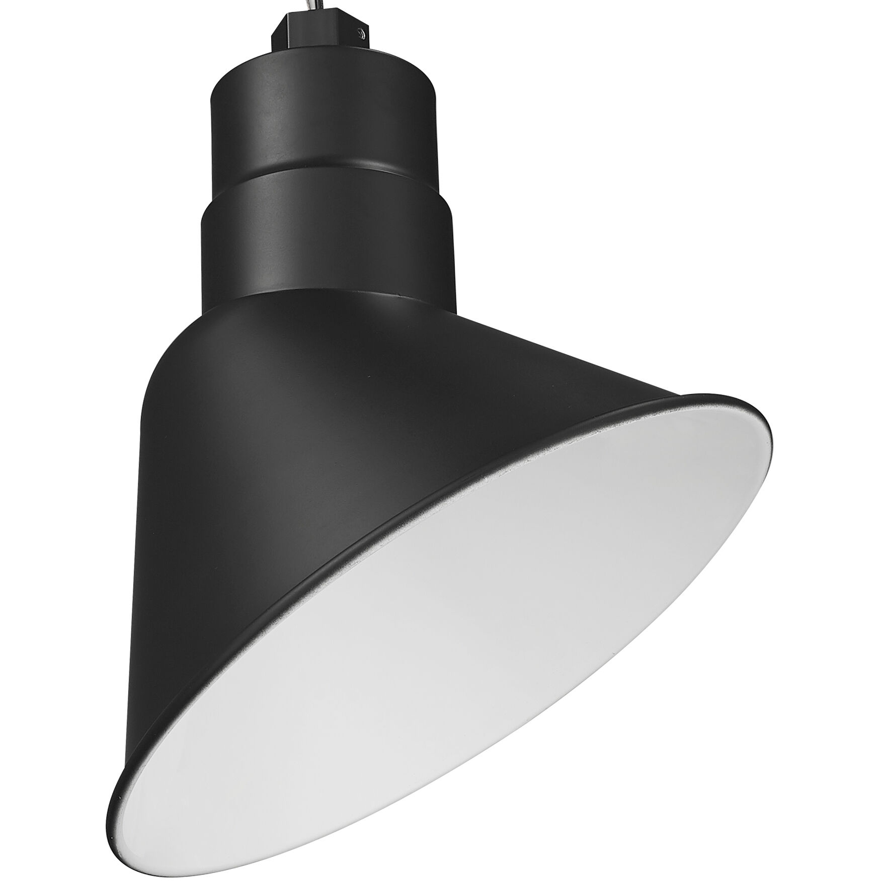 R Series Satin Black 10 inch Angle Shade
